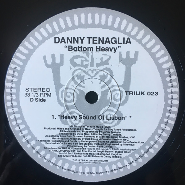 Danny Tenaglia - Bottom Heavy | TRIBAL United Kingdom (TRIUK 023) - 6