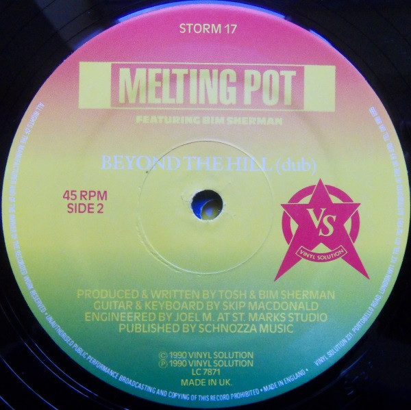 Melting Pot Featuring Bim Sherman - Beyond The Hill | Vinyl Solution (STORM 17) - 2
