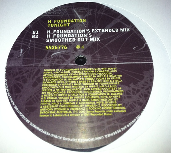 H-Foundation - Tonight (Remixes) | Soma Quality Recordings (SOMA 133R) - 2
