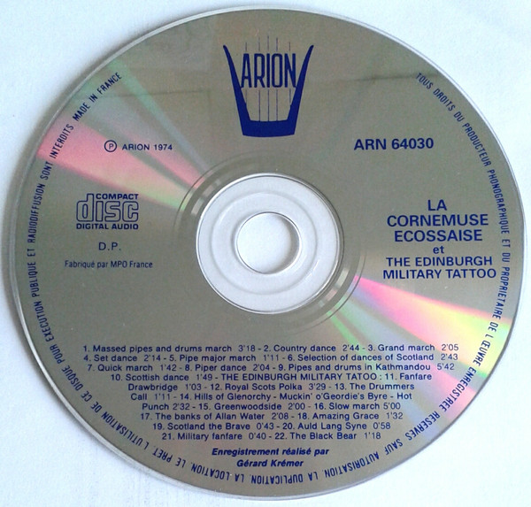 Gérard Krémer - La Cornemuse Écossaise et "The Edinburgh Military Tattoo" | Arion (ARN 64030) - 3