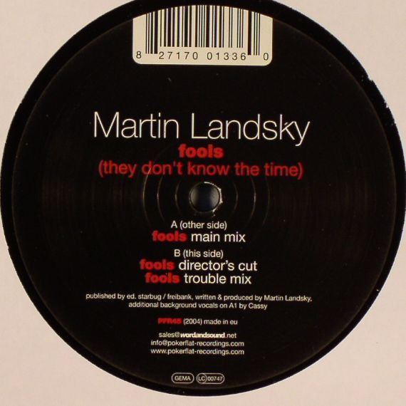 Martin Landsky - Fools (They Don't Know The Time) | Poker Flat Recordings (PFR45) - main
