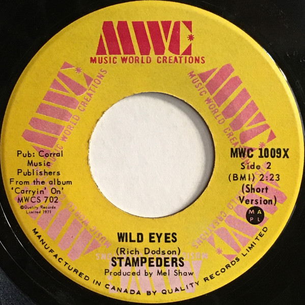 The Stampeders - Wild Eyes | Music World Creations (MWC 1009X) - 2