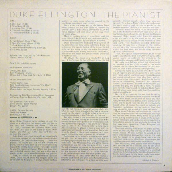 Duke Ellington - The Pianist | Fantasy (HBS 6119) - 2 Duke Ellington - The Pianist | Fantasy (HBS 6119) - 2