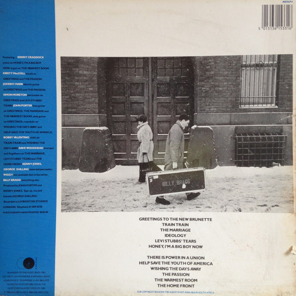 Billy Bragg - Talking With The Taxman About Poetry | Go! Discs (AGOLP 6) - 2