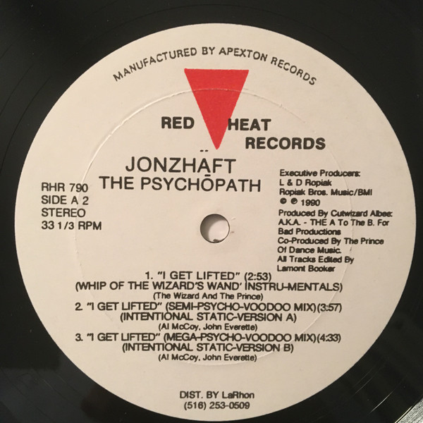 Jonzhaft The Psychopath - I Get Lifted | Red Heat Records (RHR 790) - 2
