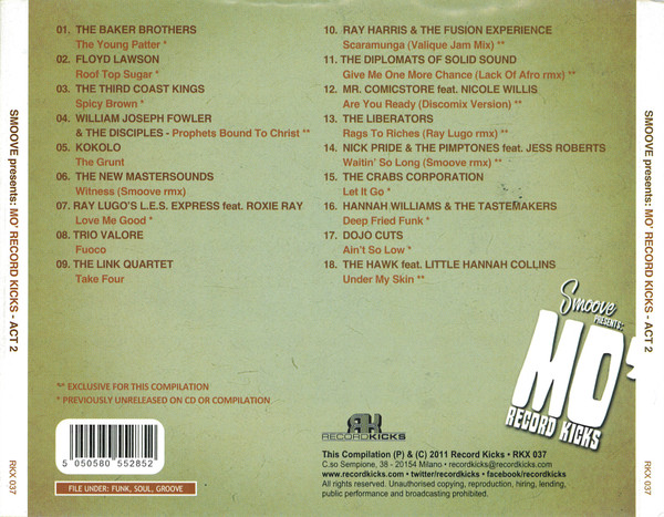 Various - Smoove Presents: Mo' Record Kicks Act 2 | Record Kicks (RKX037) - 3 Various - Smoove Presents: Mo' Record Kicks Act 2 | Record Kicks (RKX037) - 3