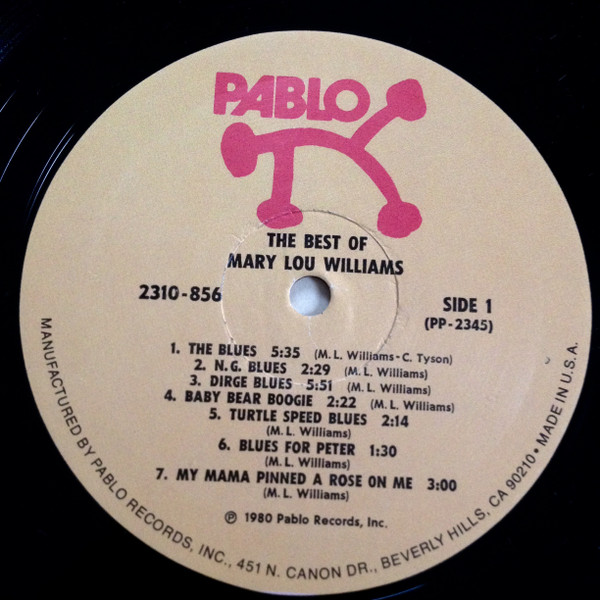 Mary Lou Williams - The Best Of Mary Lou Williams | Pablo Records (2310-856) - 3