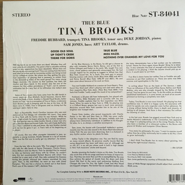 Tina Brooks - True Blue | Universal Music Group International (00602547276926) - 2