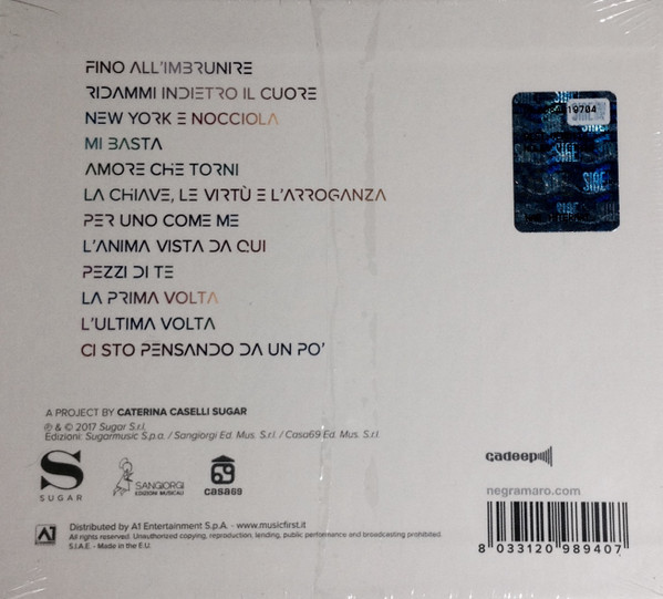 Negramaro - Amore Che Torni | Sugar (8033120989407) - 2