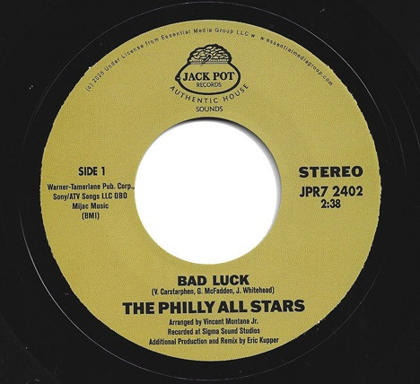 The Philly All Stars - Bad Luck | Jack Pot Records (JRP7 2402)