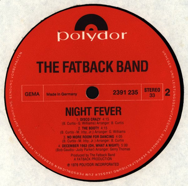 The Fatback Band - Night Fever | Polydor (2391 235) - 4