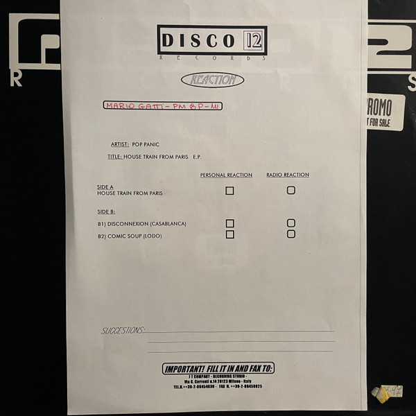 Pop Panic - House Train From Paris | Disco 12 Records (DISCO 18) - 2 Pop Panic - House Train From Paris | Disco 12 Records (DISCO 18) - 2