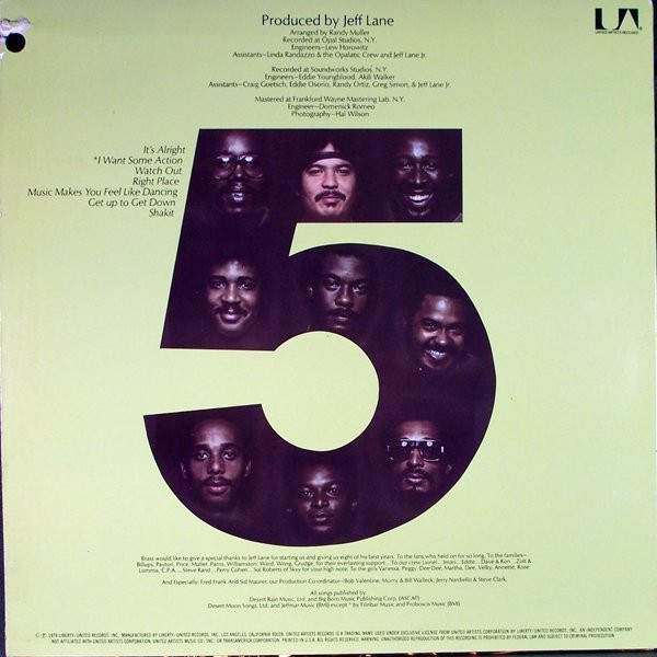 Brass Construction - Brass Construction 5 | United Artists Records (LT-977) - 2