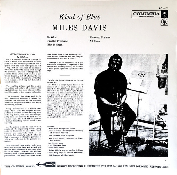 Miles Davis - Kind Of Blue | Columbia (PC 8163) - 2