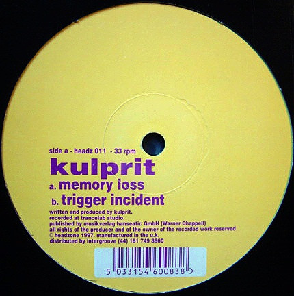 Kulprit - Memory Loss | Headzone (headz 011) - main