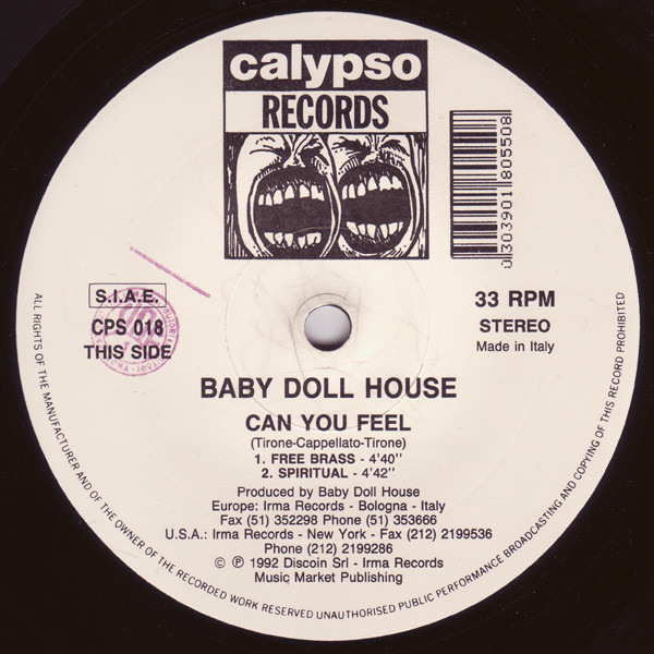 Baby Doll House - Can You Feel | Calypso Records (CPS 018) - 2 Baby Doll House - Can You Feel | Calypso Records (CPS 018) - 2