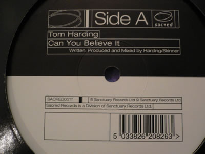 Tom Harding - Can You Believe It | Sacred Beats (SACRED001T)