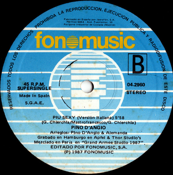 Pino D'Angiò - Più Sexy | Fonomusic (04.2960) - 4