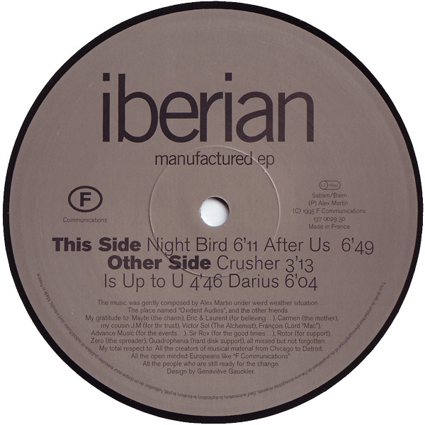 Iberian - Manufactured EP | F Communications (F 029) - 3