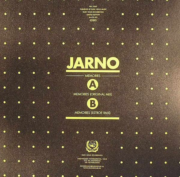 Jarno - Memories | Rush Hour (RH-LTD 021) Jarno - Memories | Rush Hour (RH-LTD 021)