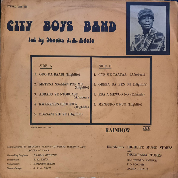 City Boys International Band - Ɔdɔ Da Baabi | Rainbow (LRB 005) - 2