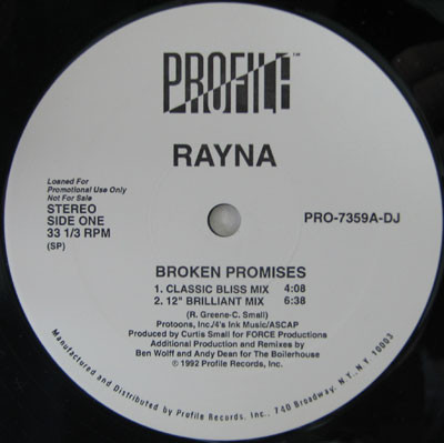Rayna - Broken Promises | Profile Records (PRO-7359-DJ)