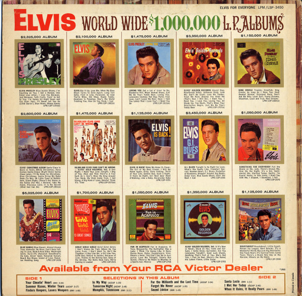Elvis Presley - Elvis For Everyone! [Vinyl] | RCA Victor (LPM-3450) - 2