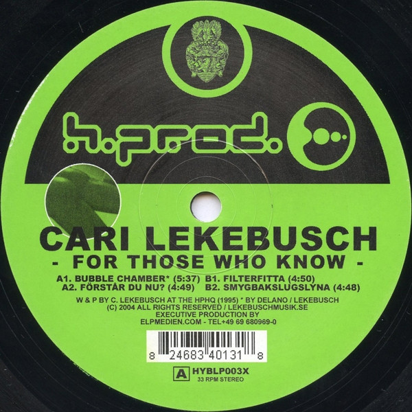 Cari Lekebusch - For Those Who Know | H. Productions (HYBLP003X)