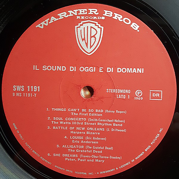 Various - Il Sound Di Oggi E Di Domani | Warner Bros. Records (SWS 1191) - 3