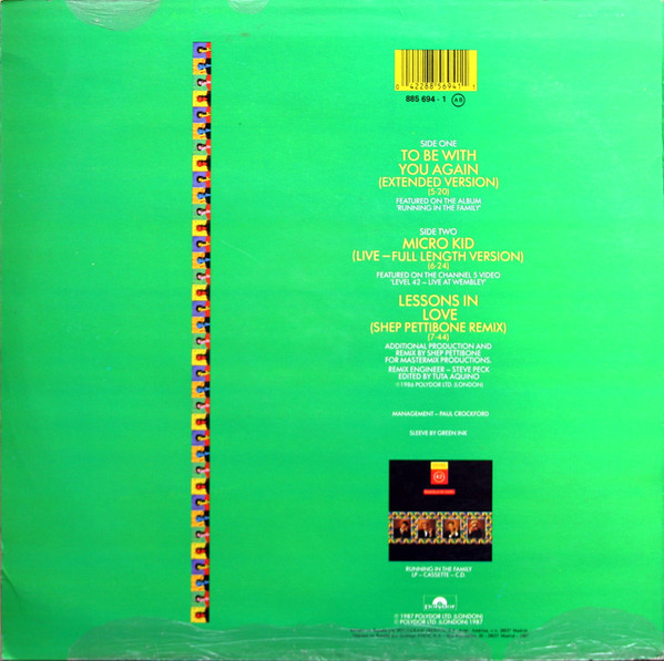 Level 42 - To Be With You Again | Polydor (885 694-1) - 2