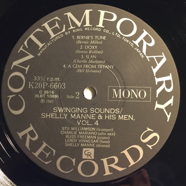 Shelly Manne & His Men - Vol. 4 - Swinging Sounds | Contemporary Records (K20P-6603) - 4