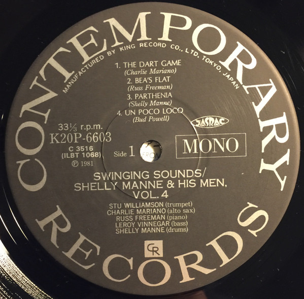 Shelly Manne & His Men - Vol. 4 - Swinging Sounds | Contemporary Records (K20P-6603) - 3