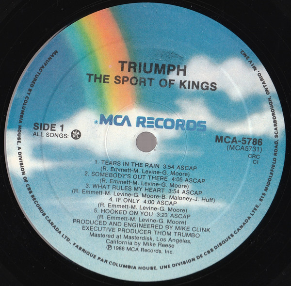 Triumph - The Sport Of Kings [Vinyl] | MCA Records (MCA-5786) - 2
