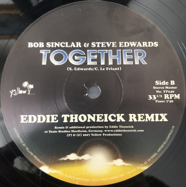 Bob Sinclar & Steve Edwards - Together | Yellow Productions (YP240) - 4
