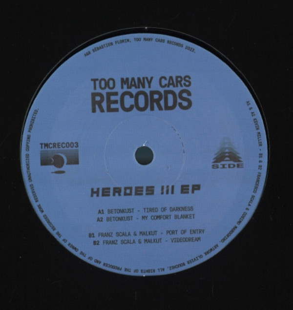Betonkust / Franz Scala & Malkuth - Heroes III EP | Too Many Cars Records (TMCREC003)