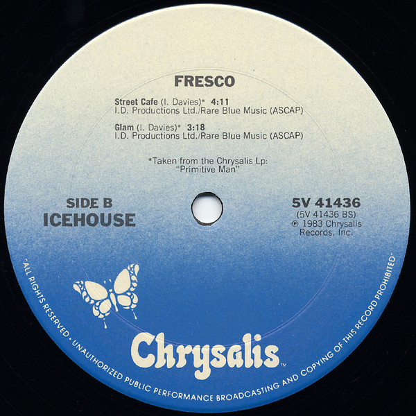Icehouse - Fresco | Chrysalis (5V 41436) - 4