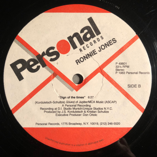 Ronnie Jones - What Becomes Of The Brokenhearted | Personal Records (P 49801) - 2