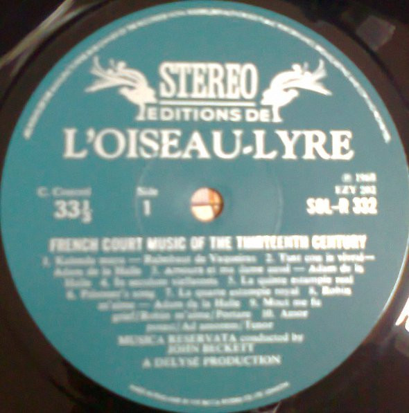 Musica Reservata - French Court Music Of The Thirteenth Century | L'Oiseau-Lyre (SOL-R 332) - 4