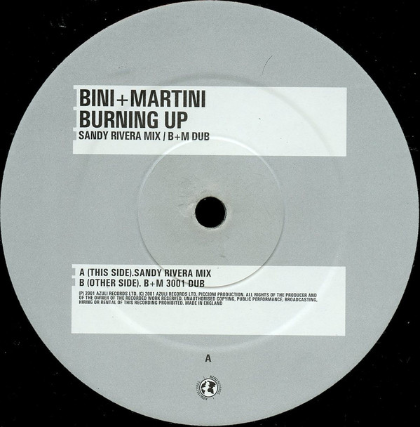 Bini + Martini - Burning Up | Azuli Records (AZNY137R) - 3