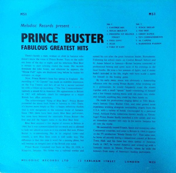 Prince Buster - Fabulous Greatest Hits | Fab (MS1) - 2 Prince Buster - Fabulous Greatest Hits | Fab (MS1) - 2