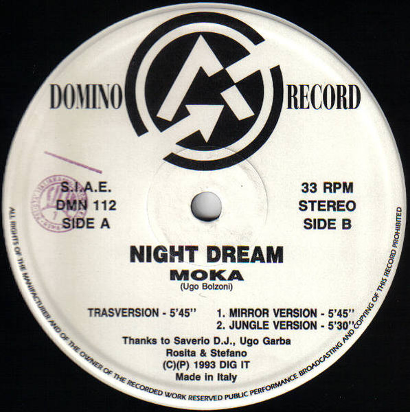 Night Dream - Moka | Domino Records (DMN 112) - 4