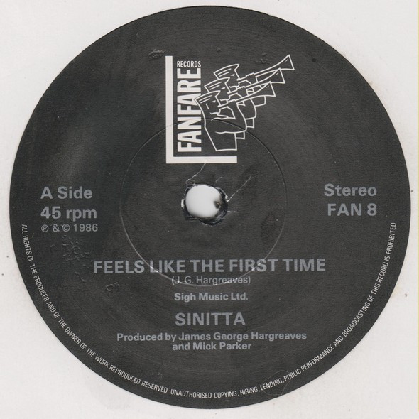 Sinitta - Feels Like The First Time | Fanfare Records (FAN 8) - 3