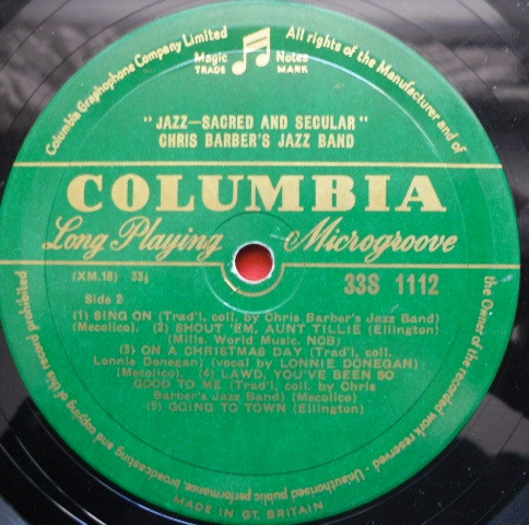 Chris Barber's Jazz Band - Jazz Sacred And Secular | Columbia (33S 1112) - 4