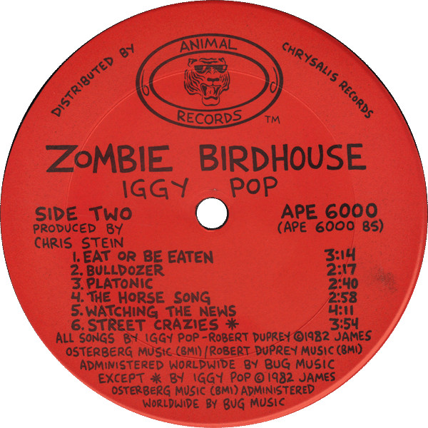 Iggy Pop - Zombie Birdhouse | Animal Records (APE 6000) - 4