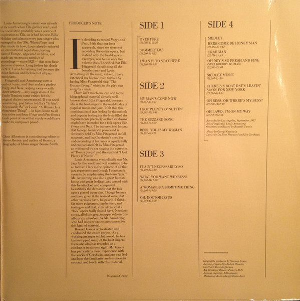 Ella Fitzgerald And Louis Armstrong - Porgy And Bess | Verve Records (2632 052) - 3