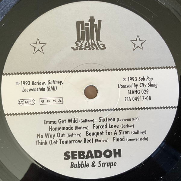 Sebadoh - Bubble & Scrape | City Slang (SLANG 029) - 4