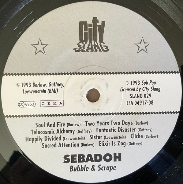 Sebadoh - Bubble & Scrape | City Slang (SLANG 029) - 3