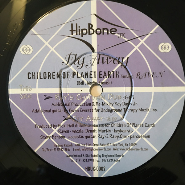 Children Of Planet Earth Featuring Raven - Fly Away | Hipbone Records (HBUK-0002) - 3