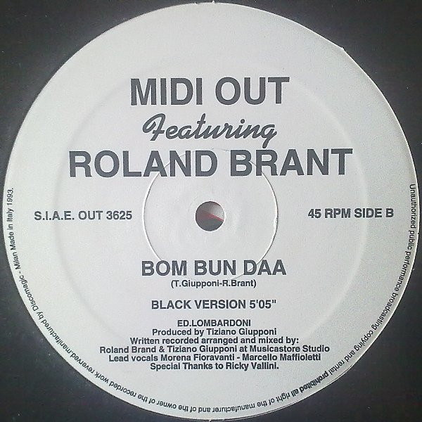 Midi Out Featuring Roland Brant - Bom Bun Daa | Out (OUT 3625) - 2