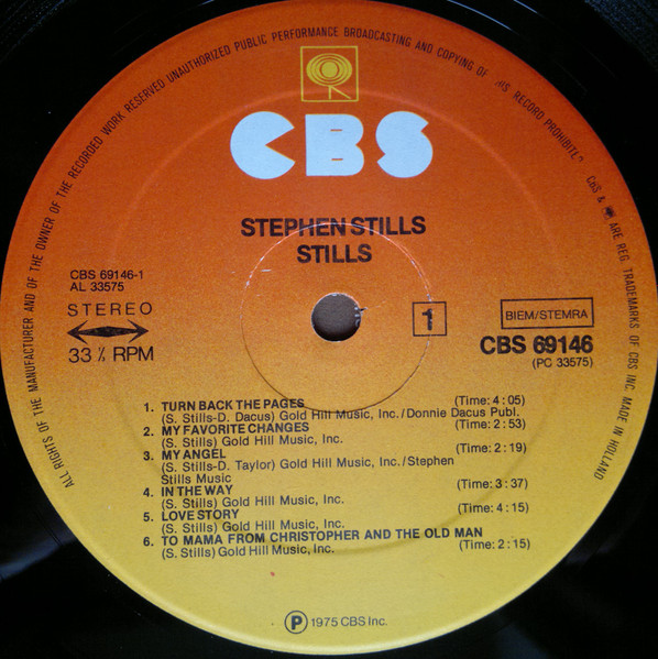 Stephen Stills - Stills | CBS (CBS 69146) - 3 Stephen Stills - Stills | CBS (CBS 69146) - 3